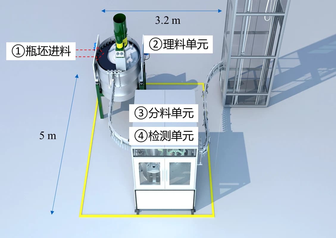 瓶坯缺陷自动化检测产线